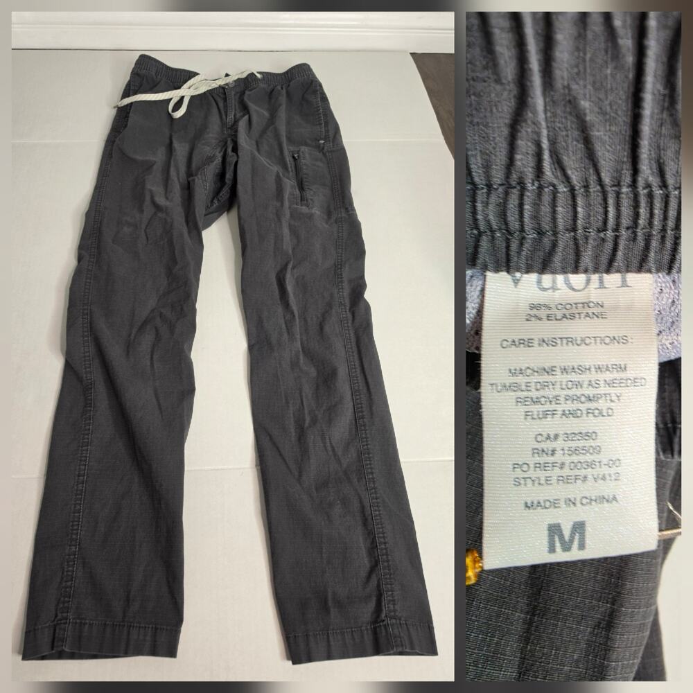 Vuori Ripstop Climber Pants Mens Medium Gray Elastic Waist Drawstring V412